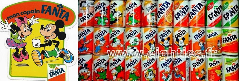 collection canettes de boisson FANTA des annees 80 MICKEY DISNEY.jpg